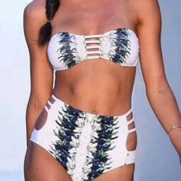 Sexy 2018 High Waist Tummy Cover Bikini Set Plus - Picture 3 of 8